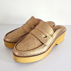 Kelsi Dagger Brooklyn Window Platform Mules Clogs Slip On Women's Shoes Size 9.5